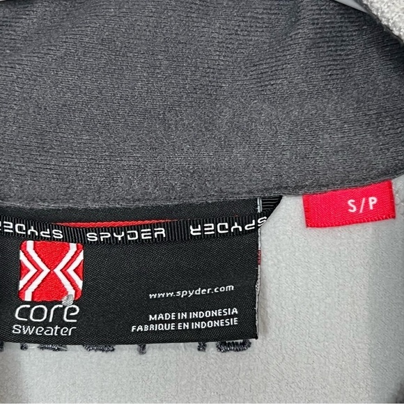 Spyder Mens Size S Core Sweater 1/4 Zip Performance Fleece Lined Pullover Gray - Picture 5 of 12